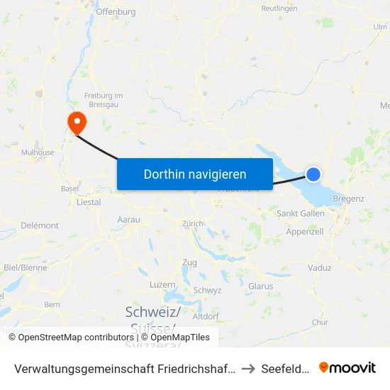 Verwaltungsgemeinschaft Friedrichshafen to Seefelden map