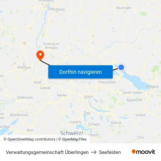 Verwaltungsgemeinschaft Überlingen to Seefelden map