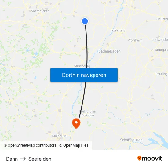Dahn to Seefelden map