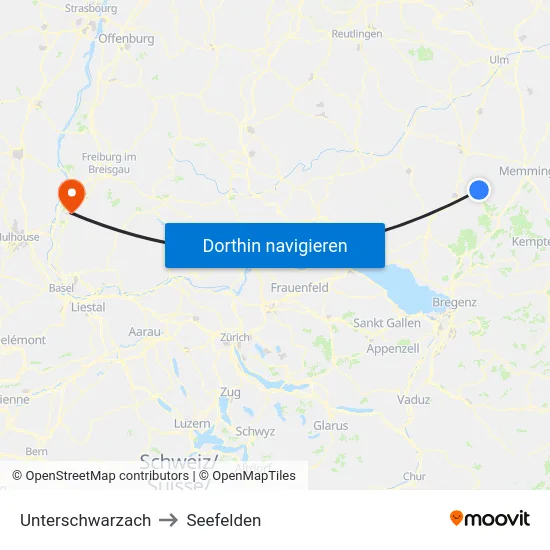 Unterschwarzach to Seefelden map