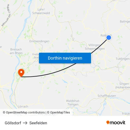Göllsdorf to Seefelden map