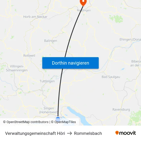 Verwaltungsgemeinschaft Höri to Rommelsbach map