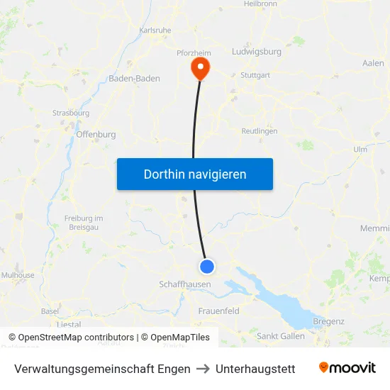 Verwaltungsgemeinschaft Engen to Unterhaugstett map