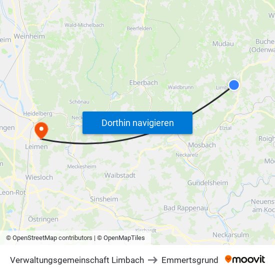 Verwaltungsgemeinschaft Limbach to Emmertsgrund map