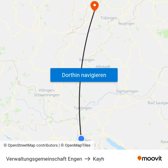 Verwaltungsgemeinschaft Engen to Kayh map