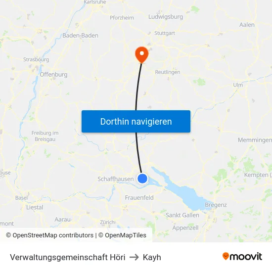 Verwaltungsgemeinschaft Höri to Kayh map
