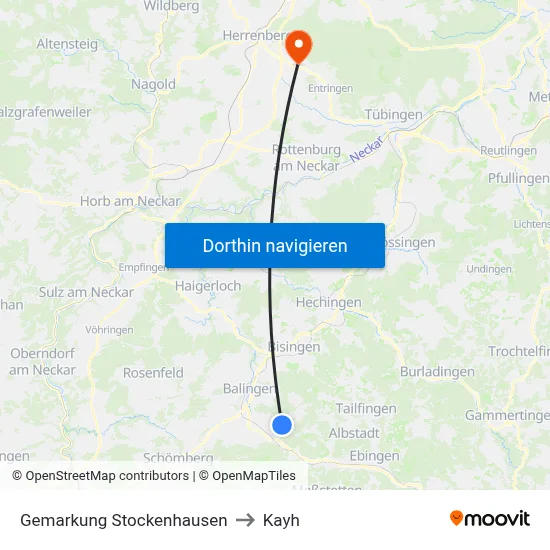Gemarkung Stockenhausen to Kayh map