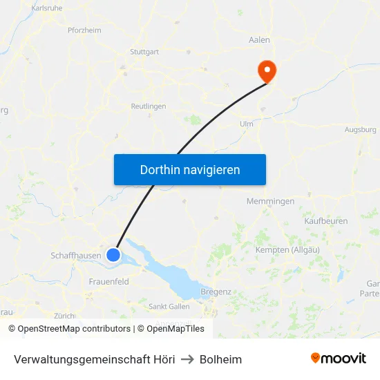 Verwaltungsgemeinschaft Höri to Bolheim map