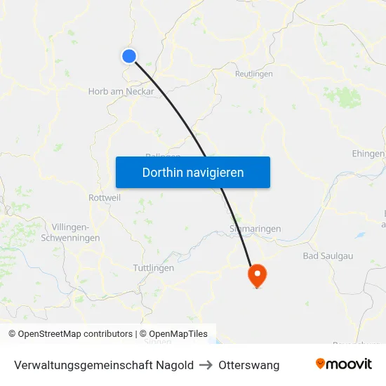 Verwaltungsgemeinschaft Nagold to Otterswang map
