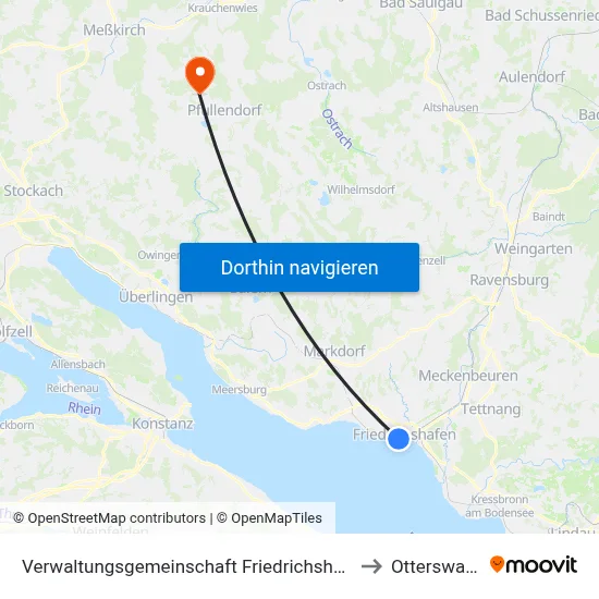 Verwaltungsgemeinschaft Friedrichshafen to Otterswang map