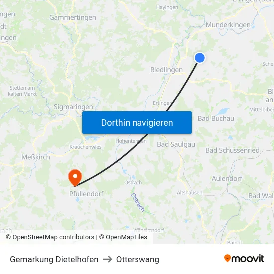 Gemarkung Dietelhofen to Otterswang map