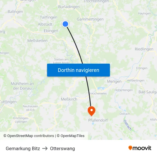 Gemarkung Bitz to Otterswang map