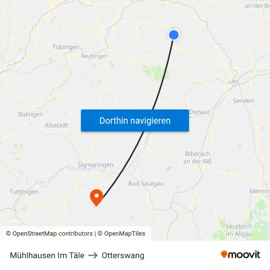Mühlhausen Im Täle to Otterswang map