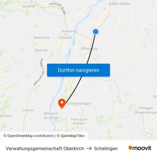 Verwaltungsgemeinschaft Oberkirch to Schelingen map