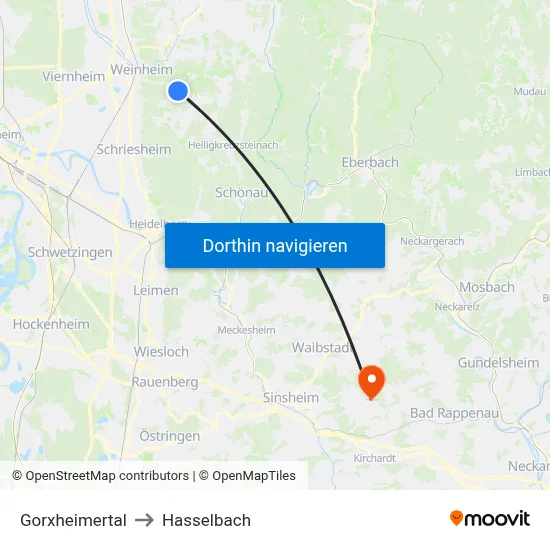 Gorxheimertal to Hasselbach map