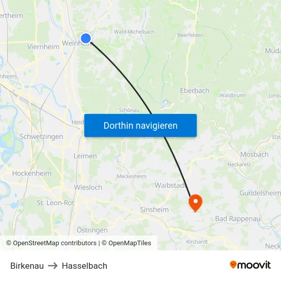 Birkenau to Hasselbach map