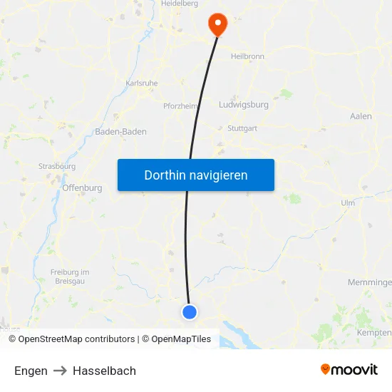 Engen to Hasselbach map