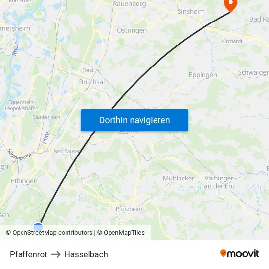 Pfaffenrot to Hasselbach map