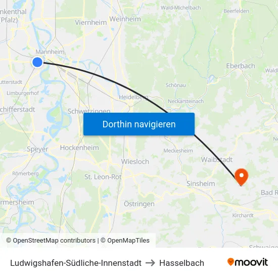 Ludwigshafen-Südliche-Innenstadt to Hasselbach map