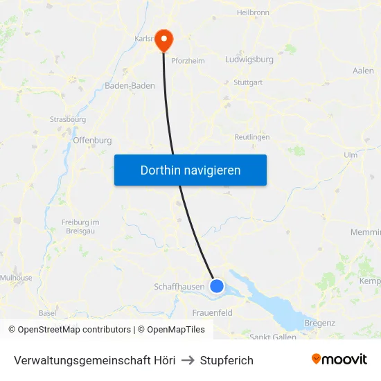 Verwaltungsgemeinschaft Höri to Stupferich map