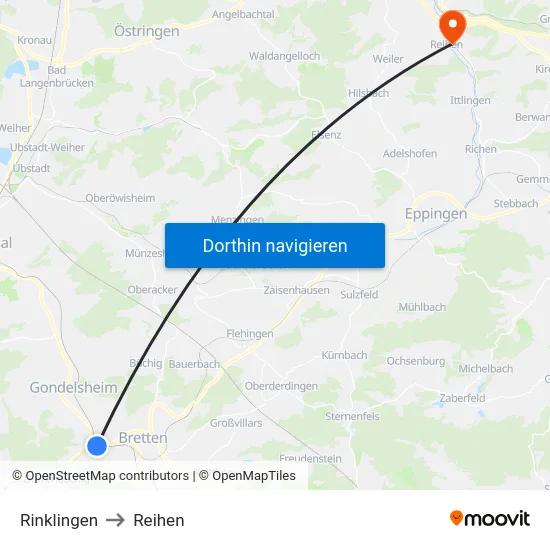 Rinklingen to Reihen map