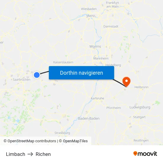 Limbach to Richen map