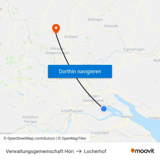 Verwaltungsgemeinschaft Höri to Locherhof map