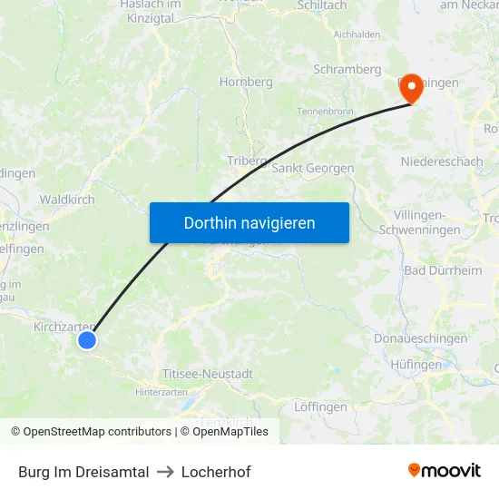 Burg Im Dreisamtal to Locherhof map