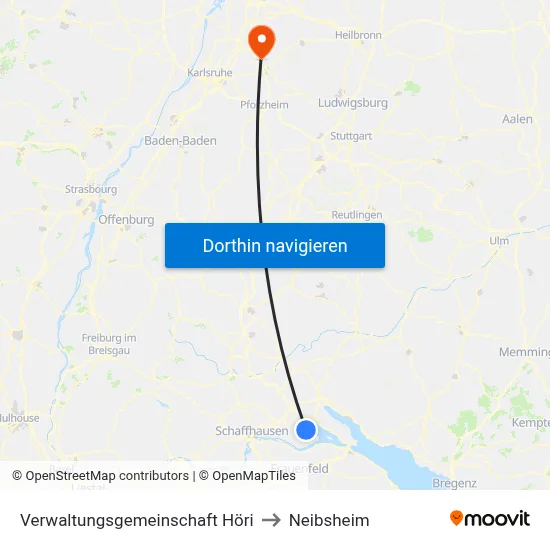 Verwaltungsgemeinschaft Höri to Neibsheim map