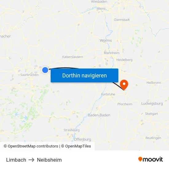 Limbach to Neibsheim map