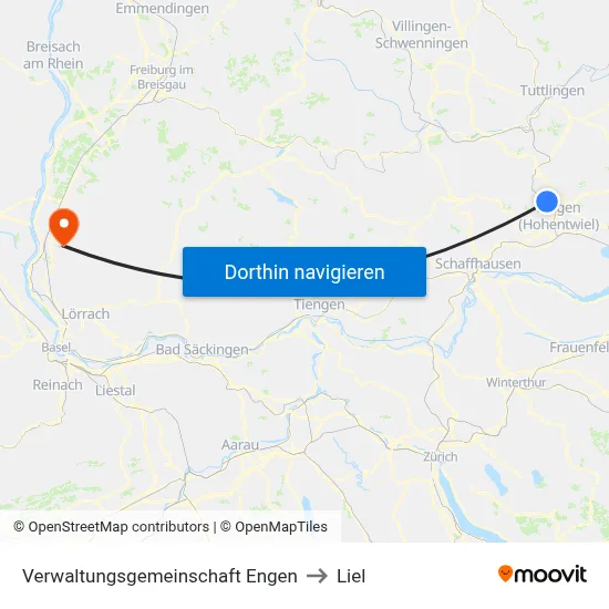 Verwaltungsgemeinschaft Engen to Liel map