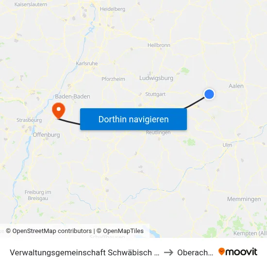 Verwaltungsgemeinschaft Schwäbisch Gmünd to Oberachern map