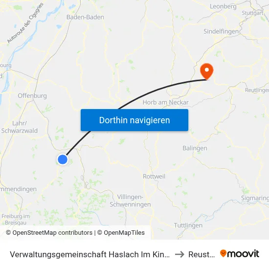 Verwaltungsgemeinschaft Haslach Im Kinzigtal to Reusten map