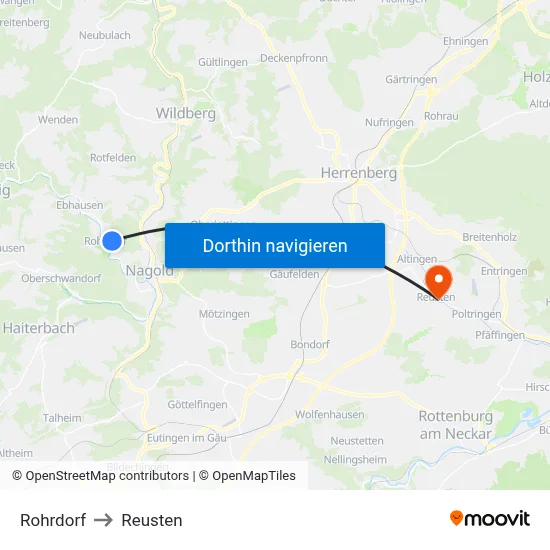 Rohrdorf to Reusten map