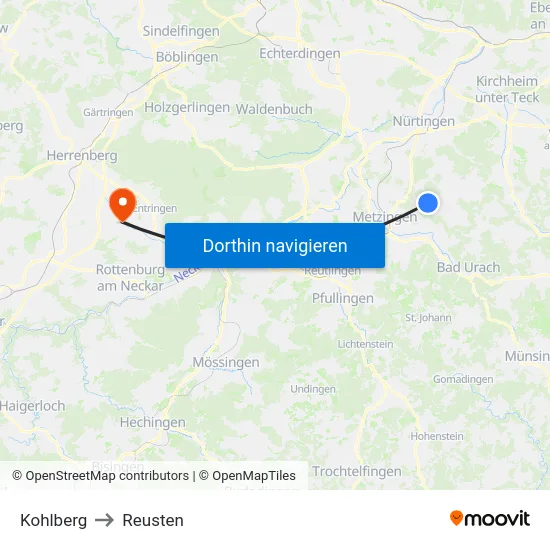 Kohlberg to Reusten map