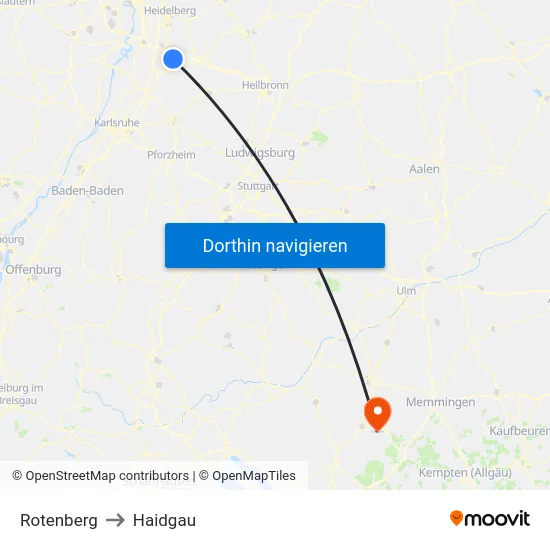 Rotenberg to Haidgau map