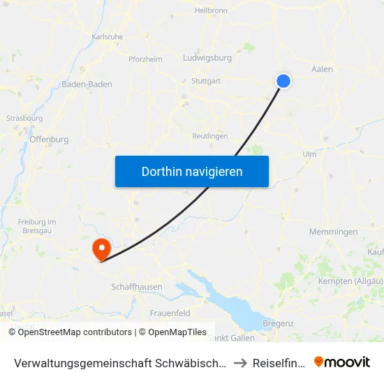 Verwaltungsgemeinschaft Schwäbisch Gmünd to Reiselfingen map