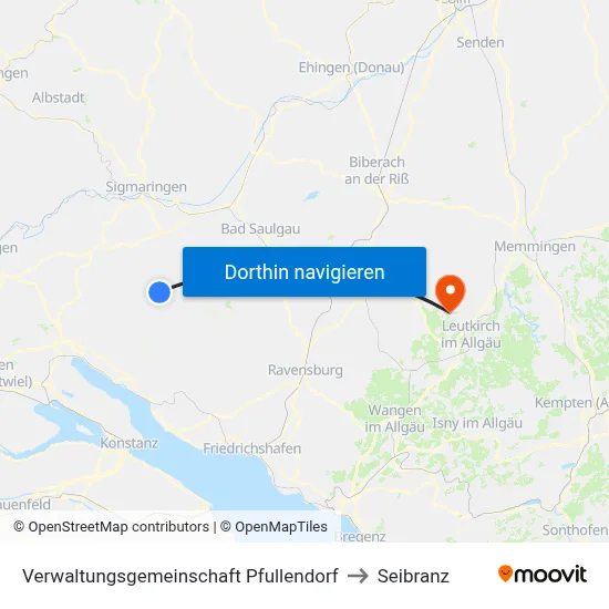 Verwaltungsgemeinschaft Pfullendorf to Seibranz map