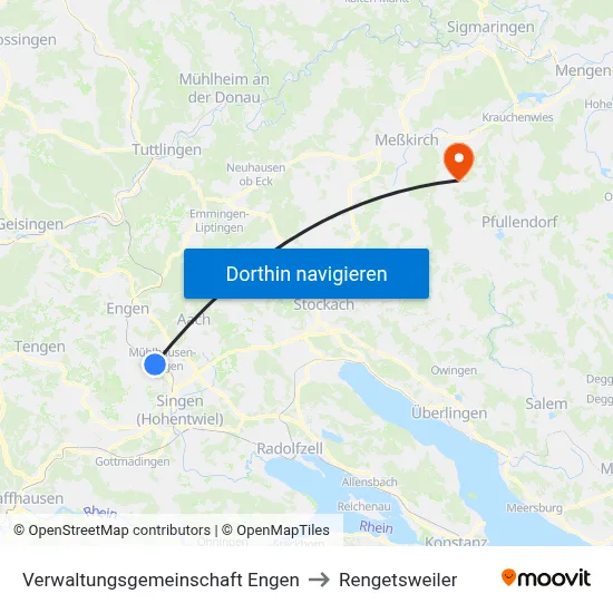 Verwaltungsgemeinschaft Engen to Rengetsweiler map