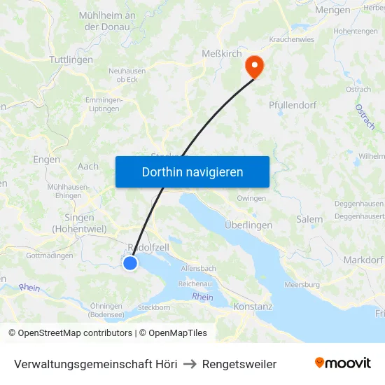 Verwaltungsgemeinschaft Höri to Rengetsweiler map