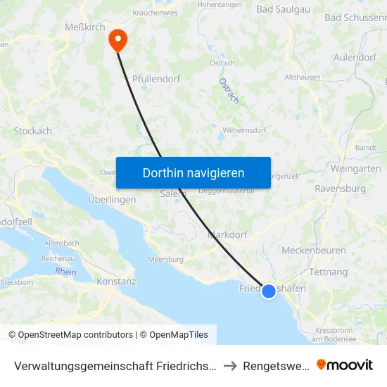 Verwaltungsgemeinschaft Friedrichshafen to Rengetsweiler map
