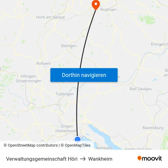 Verwaltungsgemeinschaft Höri to Wankheim map