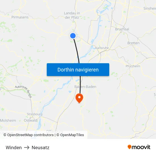 Winden to Neusatz map