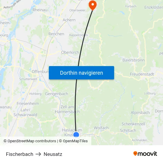Fischerbach to Neusatz map