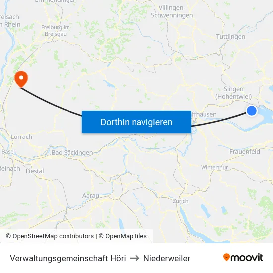 Verwaltungsgemeinschaft Höri to Niederweiler map