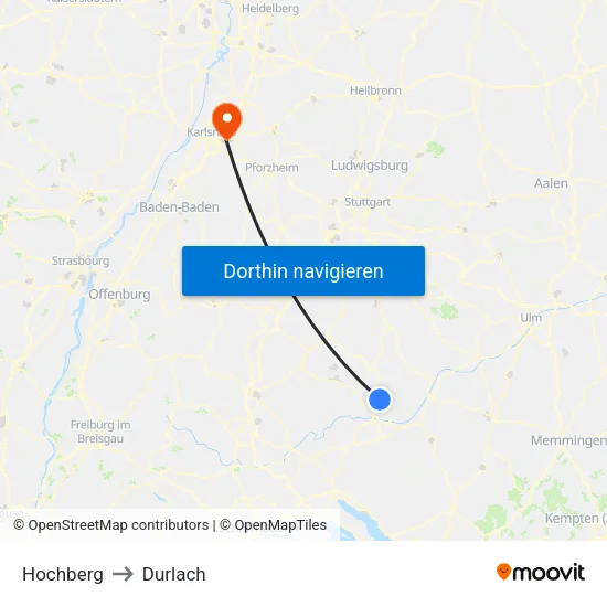 Hochberg to Durlach map