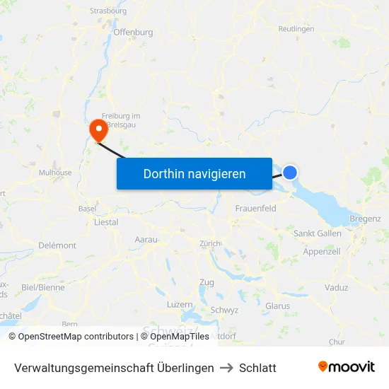 Verwaltungsgemeinschaft Überlingen to Schlatt map