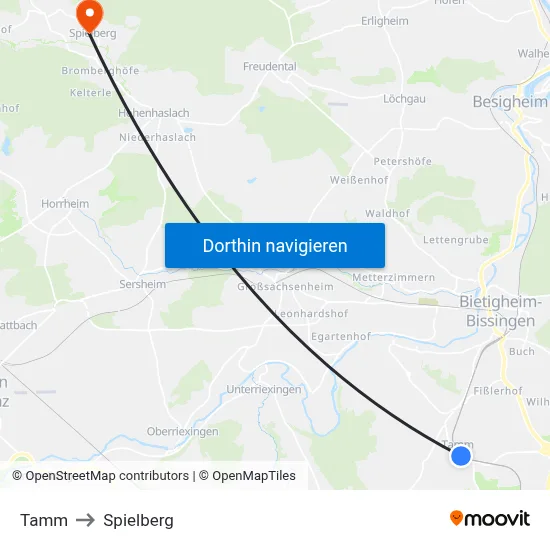 Tamm to Spielberg map