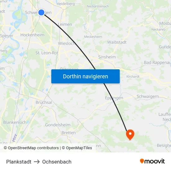 Plankstadt to Ochsenbach map