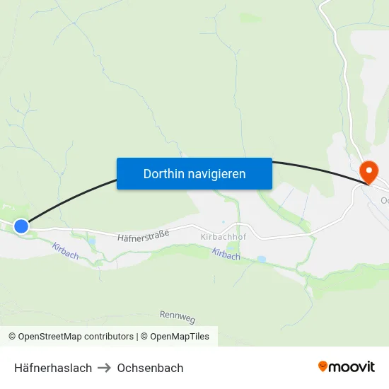 Häfnerhaslach to Ochsenbach map
